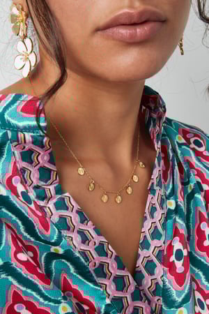 Necklace with coins - Silver Color color h5 Picture3